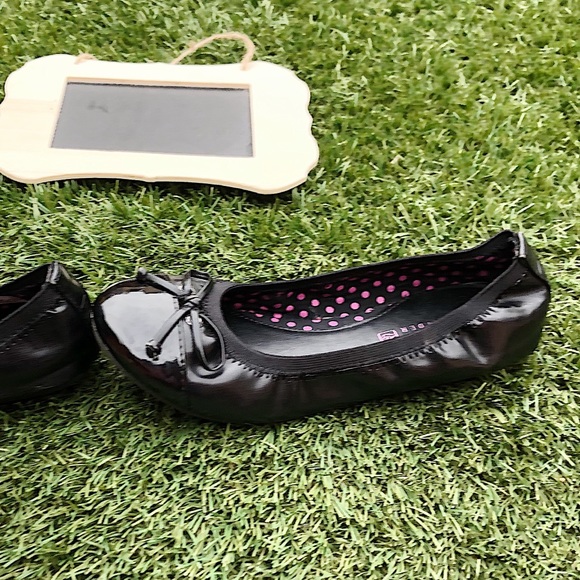 Sperry Top Spider Black with bow tie Ballet Shoes - Picture 7 of 8